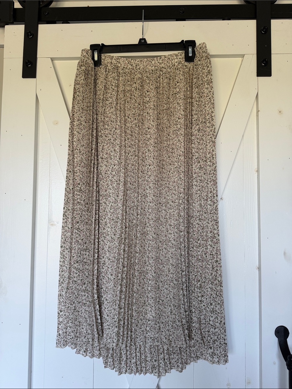 Orange Creek Pleated Skirt Floral Women’s Large Lined Fall